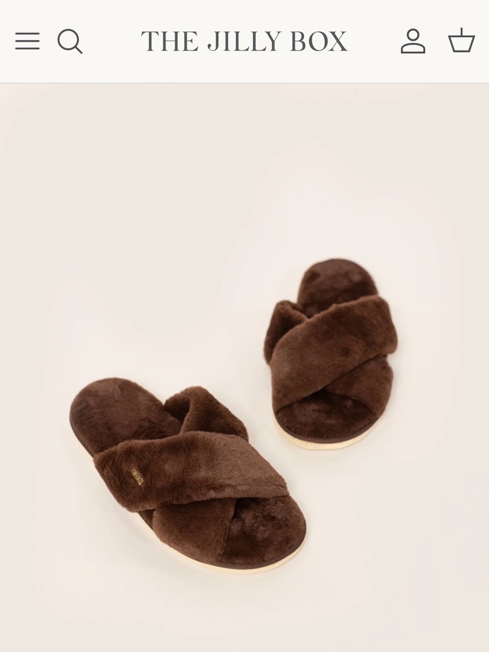 SAMARA Plush Brown Cross-Band Slippers | X Jilly Box